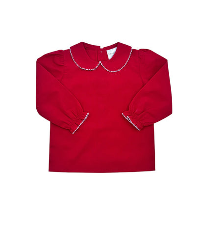 Valentines Picot Trim Woven Shirt