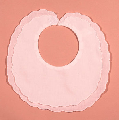 Custom Scallop Edge Solid Back Bib