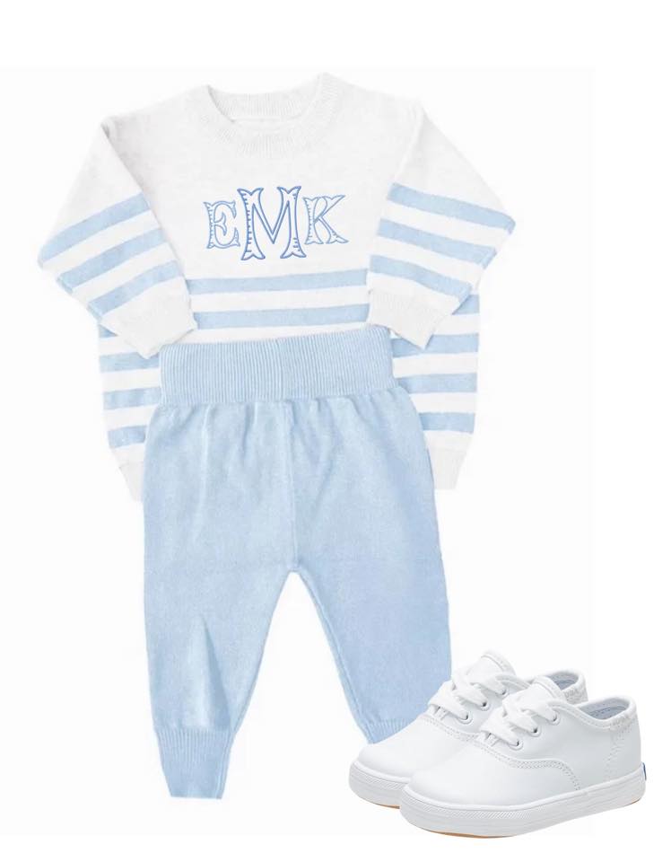 Striped Organic Cotton Knit Set *November TAT*