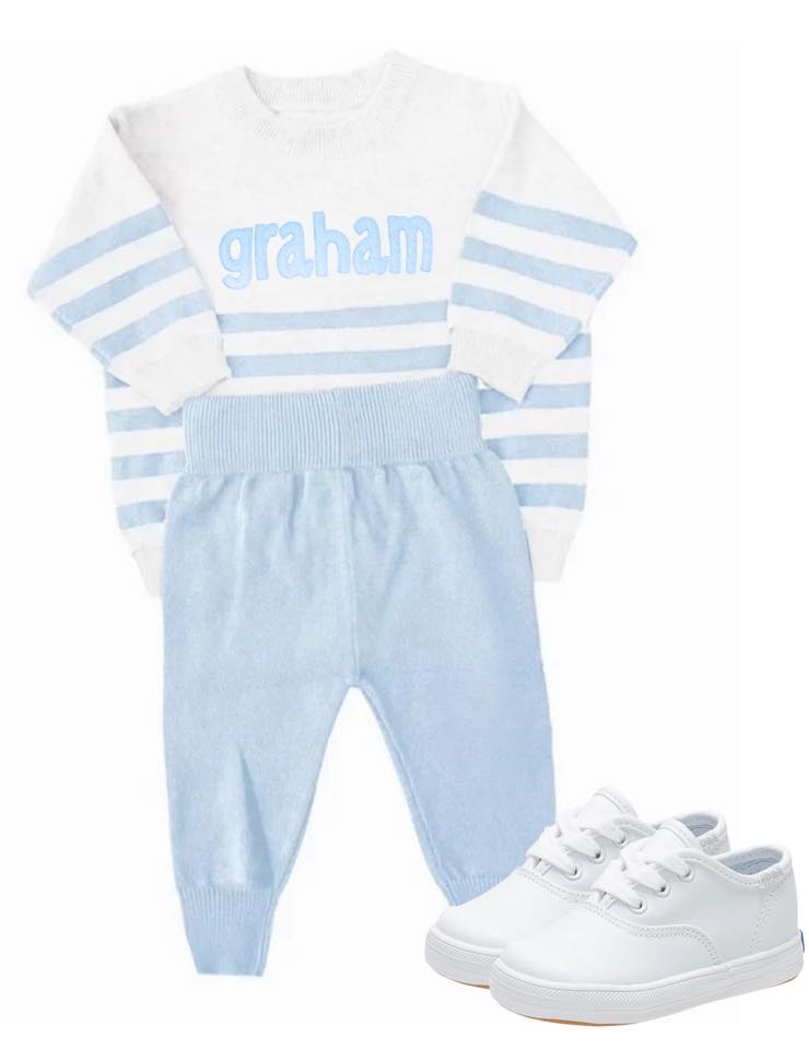 Striped Organic Cotton Knit Set *November TAT*