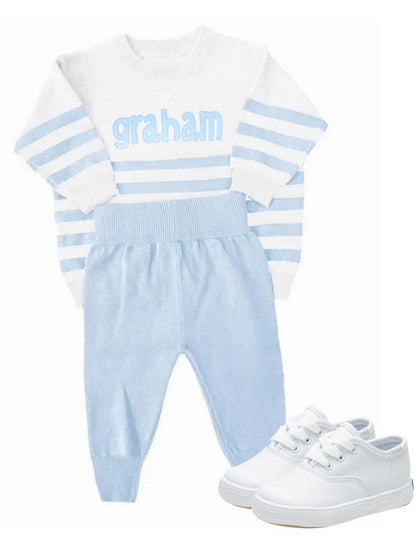 Striped Organic Cotton Knit Set *November TAT*