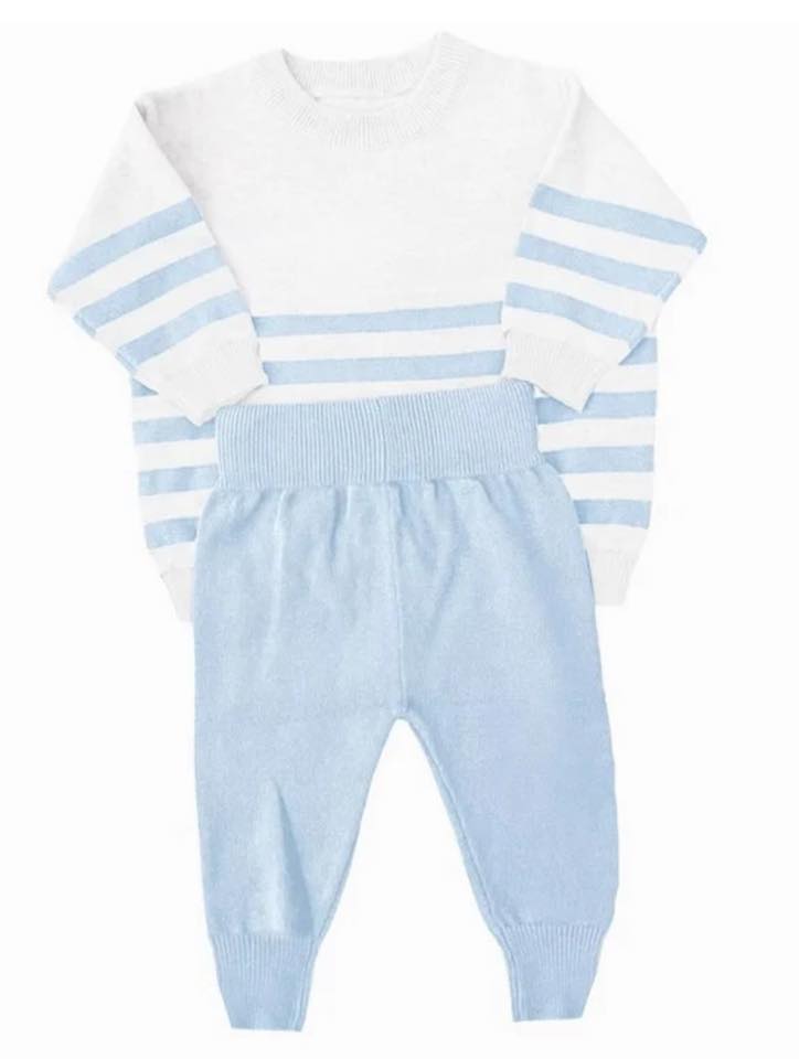 Striped Organic Cotton Knit Set *November TAT*