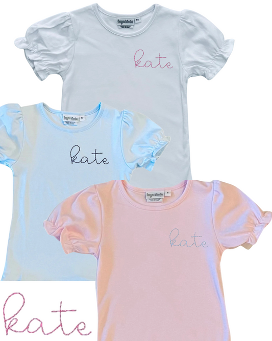 Simple Name T Shirt 3 Pack - Girl