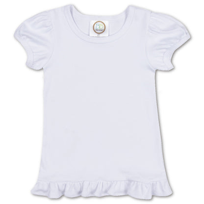 Custom Ruffle Short Sleeve Shirt
