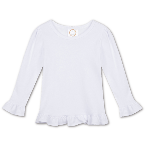 Valentines Girls Ruffle Play Shirt