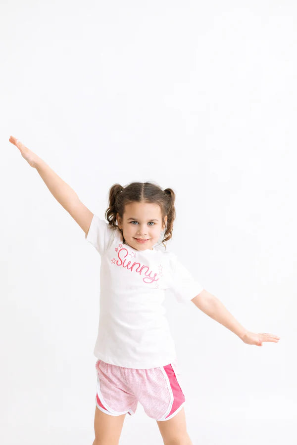 *Mid May Pre-Order* Pink and Hot Pink Seersucker Shorts