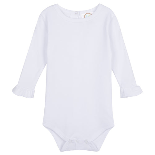 Valentines Girls Long Sleeve Ruffle Onesie