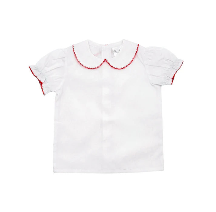 Valentines Picot Trim Woven Shirt