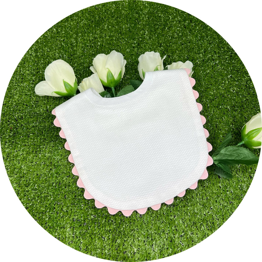 Custom Pique Ric Rac Baby Bib