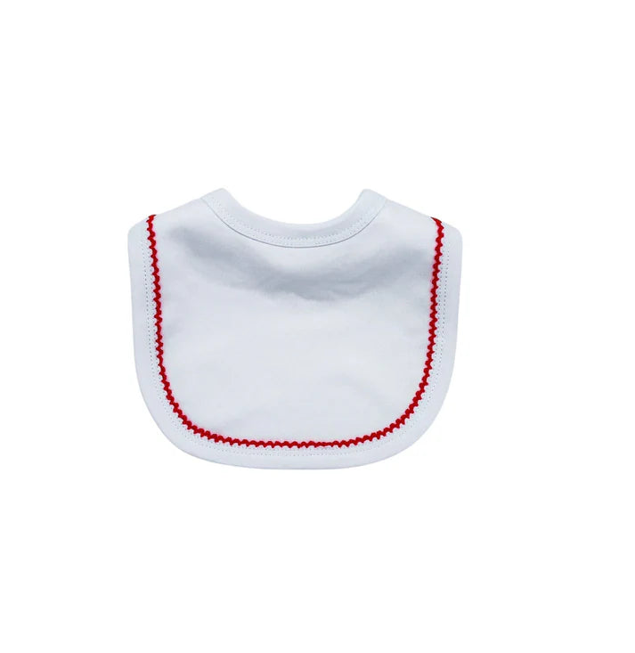 Valentines Picot Trim Bib