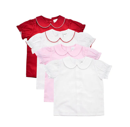 Valentines Picot Trim Woven Shirt