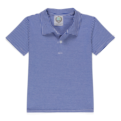 Valentines Stripe Boys Collared SS Shirt