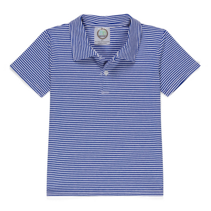 Valentines Stripe Boys Collared SS Shirt