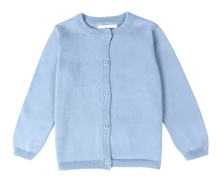 Crew Neck Cardigan Sweater - OCTOBER TAT