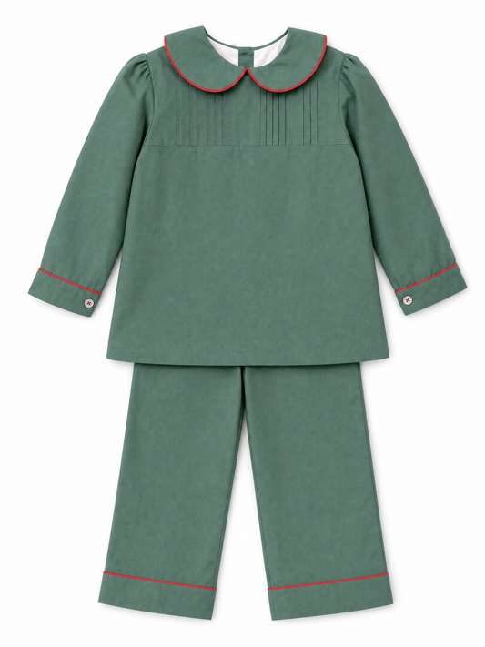 Evergreen Pleat Pant Set