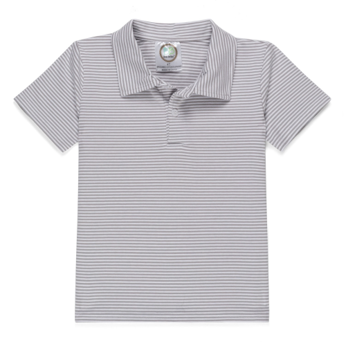 Valentines Stripe Boys Collared SS Shirt