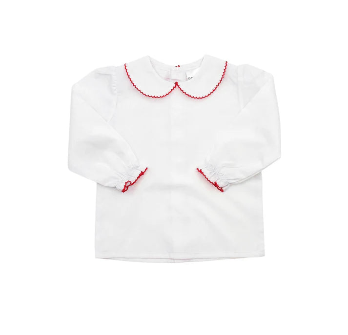 Valentines Picot Trim Woven Shirt