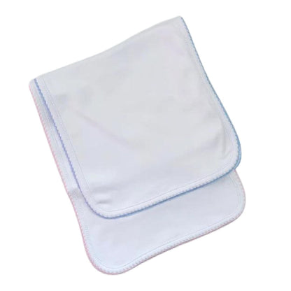 Custom Picot Trim Burp Cloth