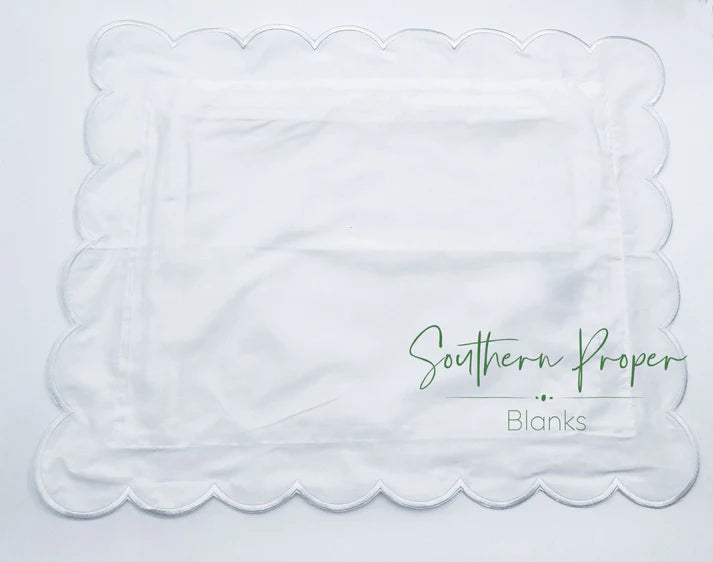 Scallop Edge Pillow Cover - Smooth Cotton