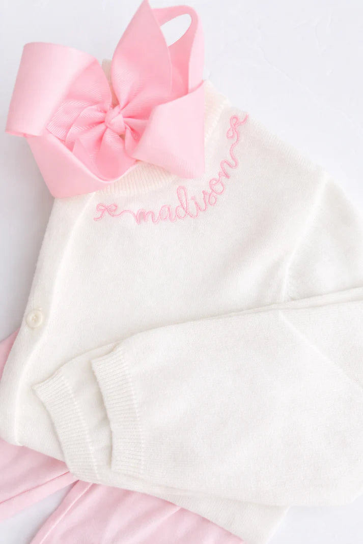 Crew Neck Cardigan Sweater - OCTOBER TAT